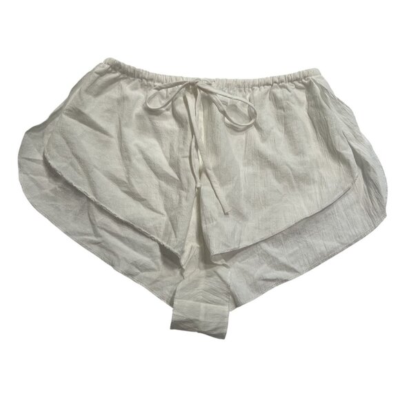Are You Am I Cotton Drawstring Shorts in White - Picture 1 of 4